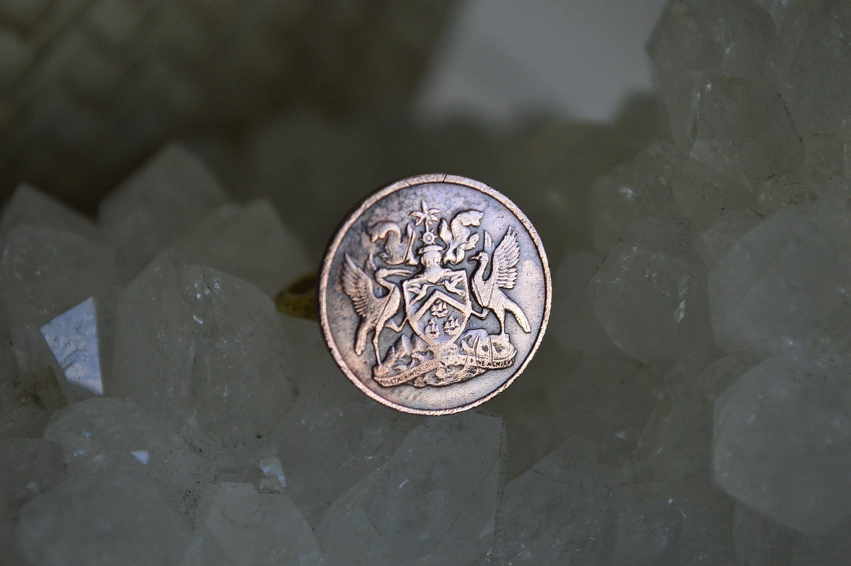 Copper on sale coin ring