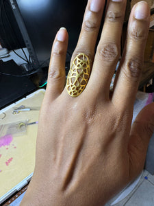 Golden Comb Ring