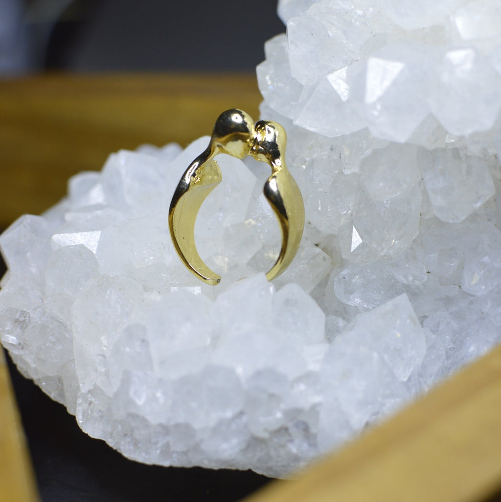 Lovers - Gold Plated Brass Ring - We Love Brass