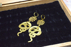 Serpent's Song - Brass Earrings - We Love Brass