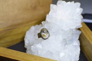 Yellow Opal Scarab Ring - We Love Brass