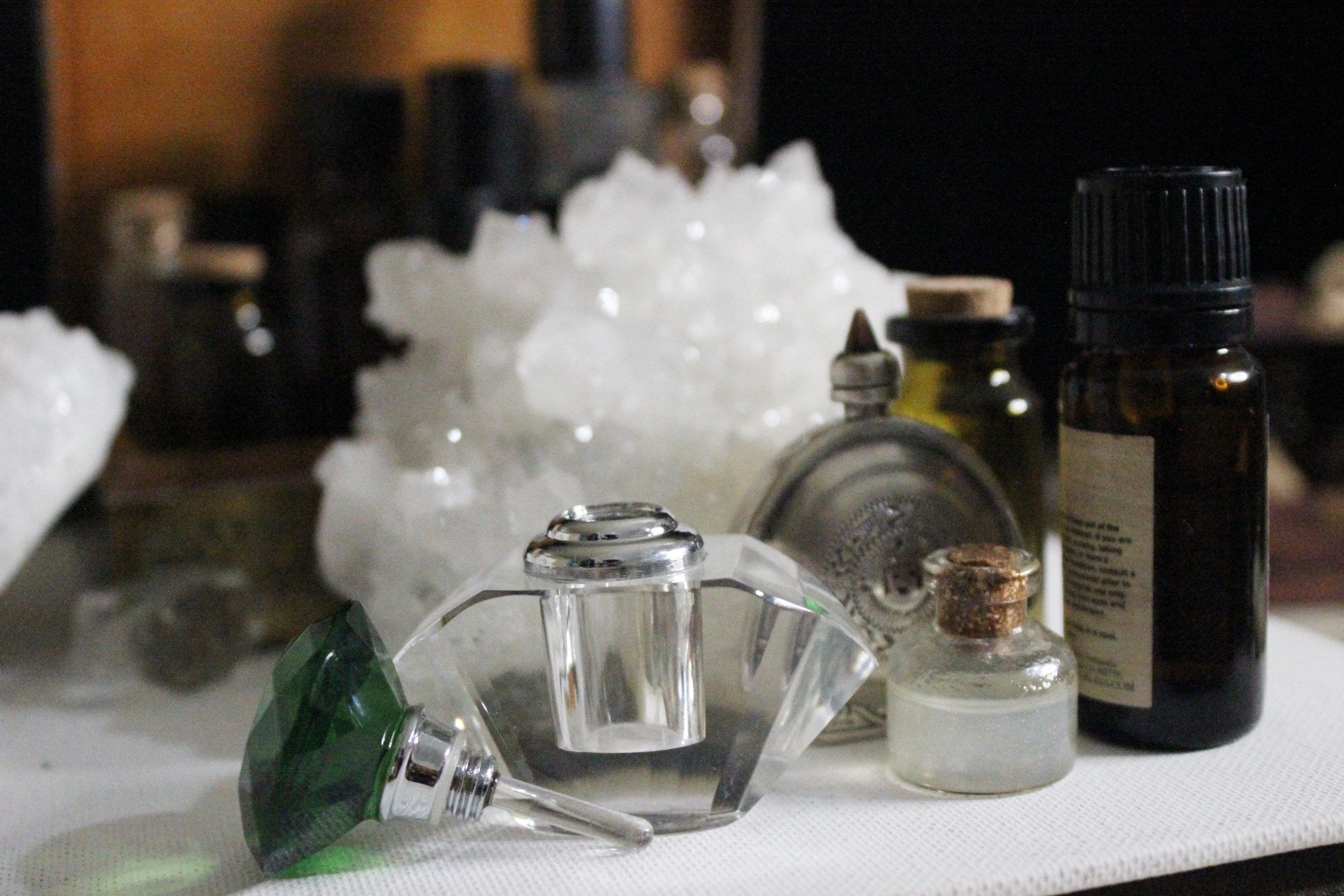 Diamond Head Glass Perfume Bottle - We Love Brass