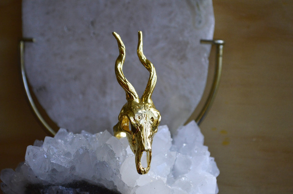 High Top - Brass Antler Ring - We Love Brass