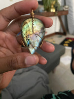 Load image into Gallery viewer, Labradorite Wire Wrap - We Love Brass
