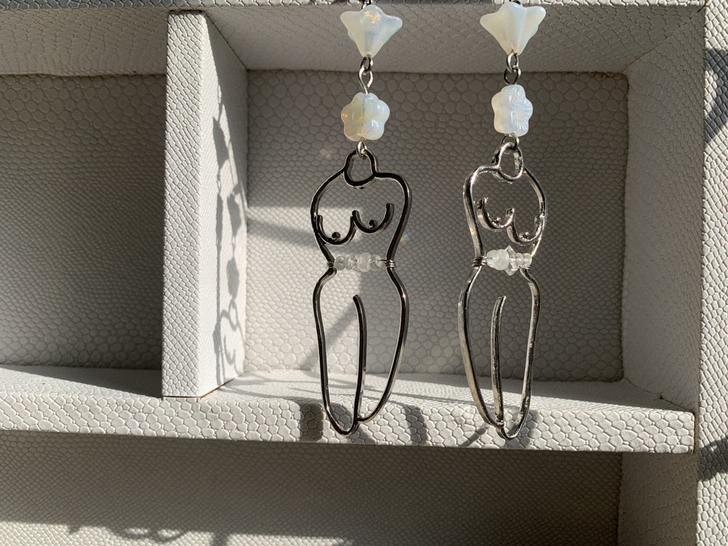 Opalite Waistbeads Earrings - We Love Brass