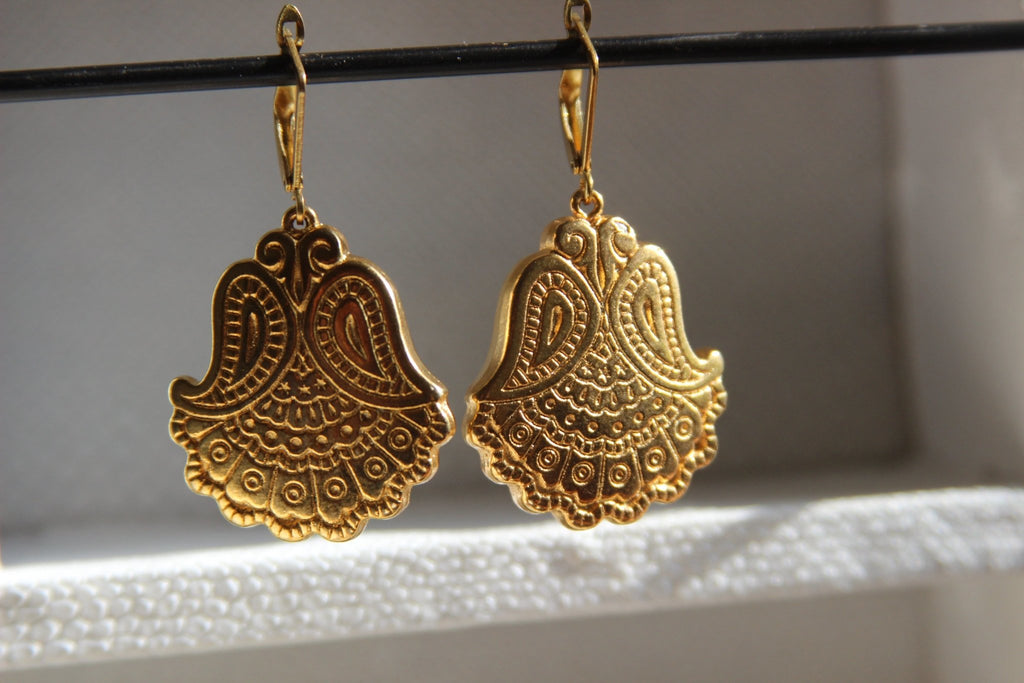 Paisley Earrings - We Love Brass