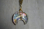 Load image into Gallery viewer, Quartz Crystal Angel Aura Necklace - We Love Brass
