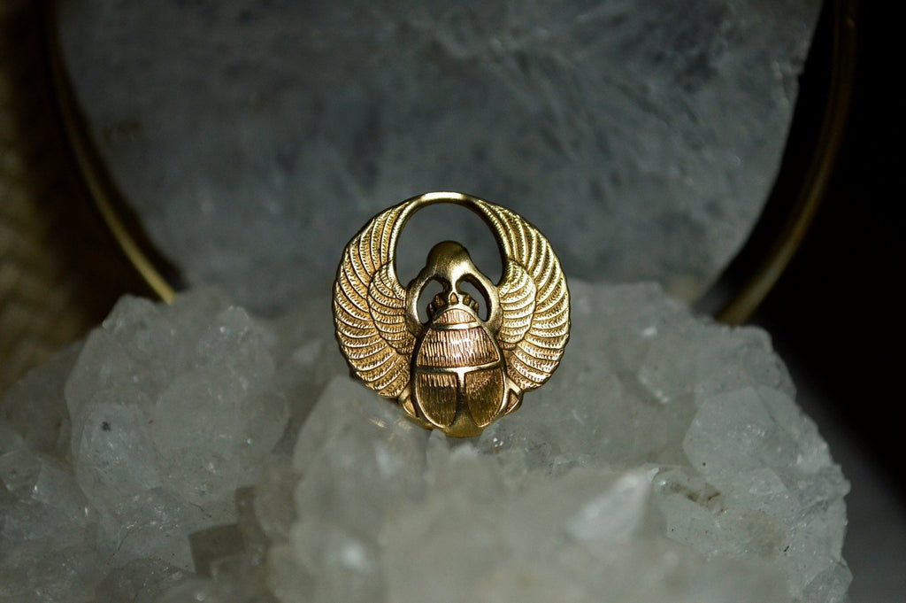 Risen - Scarab Brass Ring - We Love Brass