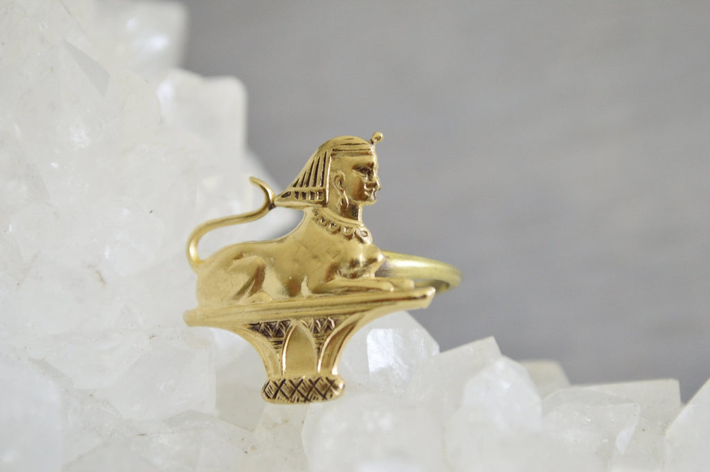 She-Sphinx Brass Ring - We Love Brass