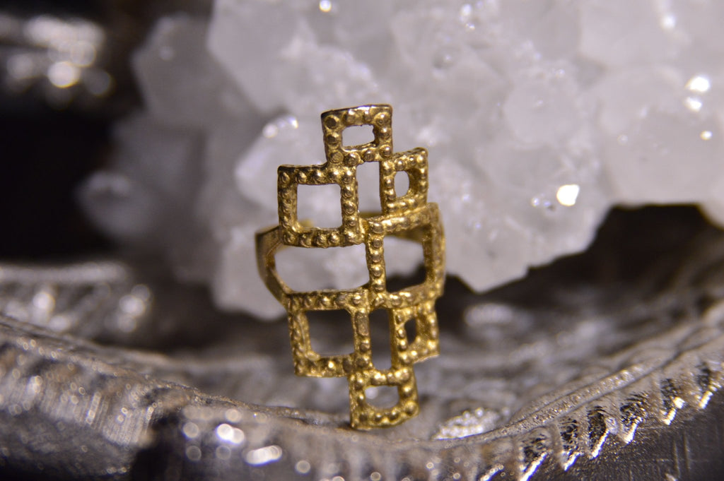 Square Biz Brass Ring - We Love Brass