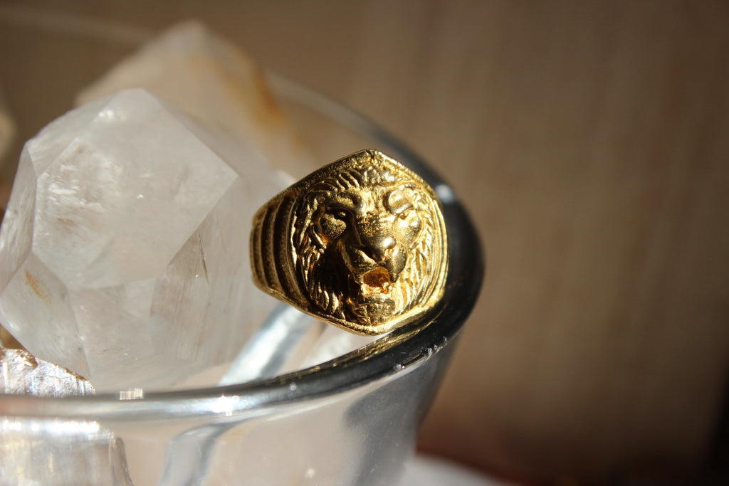 The Lion's Share Brass Ring - Golden Treasure Box